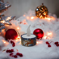 Contour de Bougie Traineau du Père Noël avec Perles Miyuki Delica