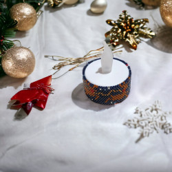 Contour de Bougie Traineau du Père Noël avec Perles Miyuki Delica
