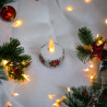 Contour de Bougie Fleur de Noël avec Perles Miyuki Delica