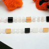 Bracelet élastique en perles japonaises teintées à la main