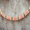 Bracelet élastique en perles japonaises teintées à la main