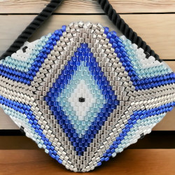 Ethnic Style Bracelet Hand-Woven with Miyuki Delica Beads