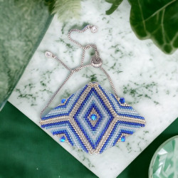 Bracelet ethnique losange avec toupies - Bijou élégant et tendance