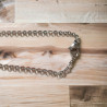 Triangle-shaped Jewelry Set with Silver, Black, and White Miyuki Delica Beads