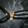 Triangle Woven Jewelry Set with Miyuki Delica Beads in Pink, Black, and White