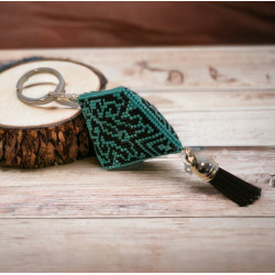 Porte-clés Pods en perles Miyuki Delica tissées à la main