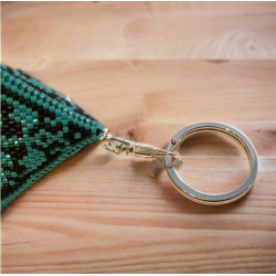 Porte-clés Pods en perles Miyuki Delica tissées à la main