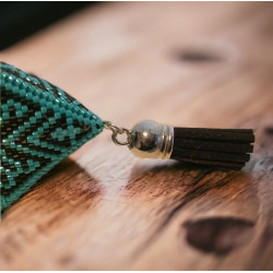 Porte-clés Pods en perles Miyuki Delica tissées à la main
