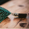 Pods Keychain in Miyuki Delica Beads Handwoven in Peyote Stitch