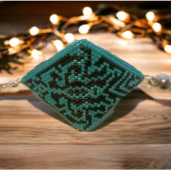 Porte-clés Pods en perles Miyuki Delica tissées à la main