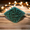 Pods Keychain in Miyuki Delica Beads Handwoven in Peyote Stitch