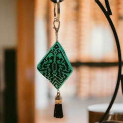 Porte-clés Pods en perles Miyuki Delica tissées à la main