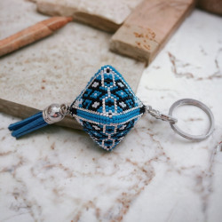 Porte-clé Pods en perles Miyuki Delica tissé à la main