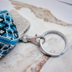 Porte-clé Pods en perles Miyuki Delica tissé à la main