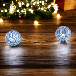 Guirlande de Noël Lumineuse Argentée - Mamzelle Créations