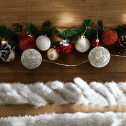 Guirlande de Noël Lumineuse Argentée - Mamzelle Créations