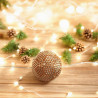 Guirlande de Noël Artisanale avec Perles Miyuki Delicas et Lumières LED - Dorée