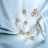 Guirlande de Noël Artisanale avec Perles Miyuki Delicas et Lumières LED - Dorée
