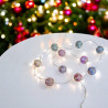 Guirlande de Noël Lumineuse en Perles Miyuki - Boules Colorées et LED