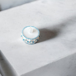 Contour de Bougie en Perles Miyuki Losange – Bougie LED Incluse
