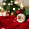 Boule de Noël en Perles Miyuki Delica - Motif Guirlande et Étoile - 4 cm de Diamètre | Décoration Festive