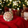 Miyuki Delica Beaded Christmas Ball - Pentagon Pattern - 4 cm Diameter | Festive Decoration