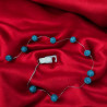 Guirlande Lumineuse Bleue en Perles Miyuki – Élégance et Lumière Féérique